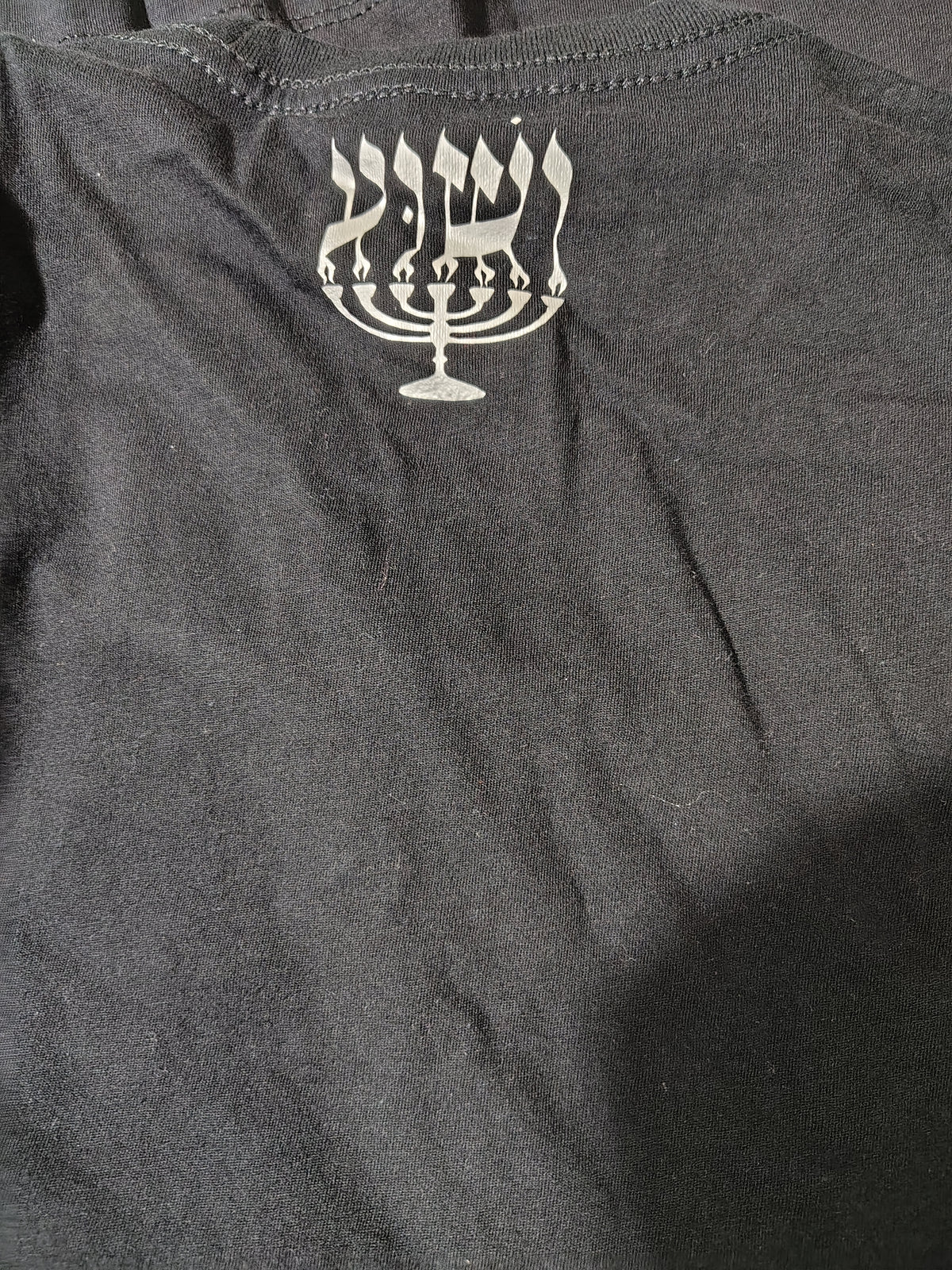 Romans 11:11 Tree T-Shirt - Black with Silver Tree and Heart