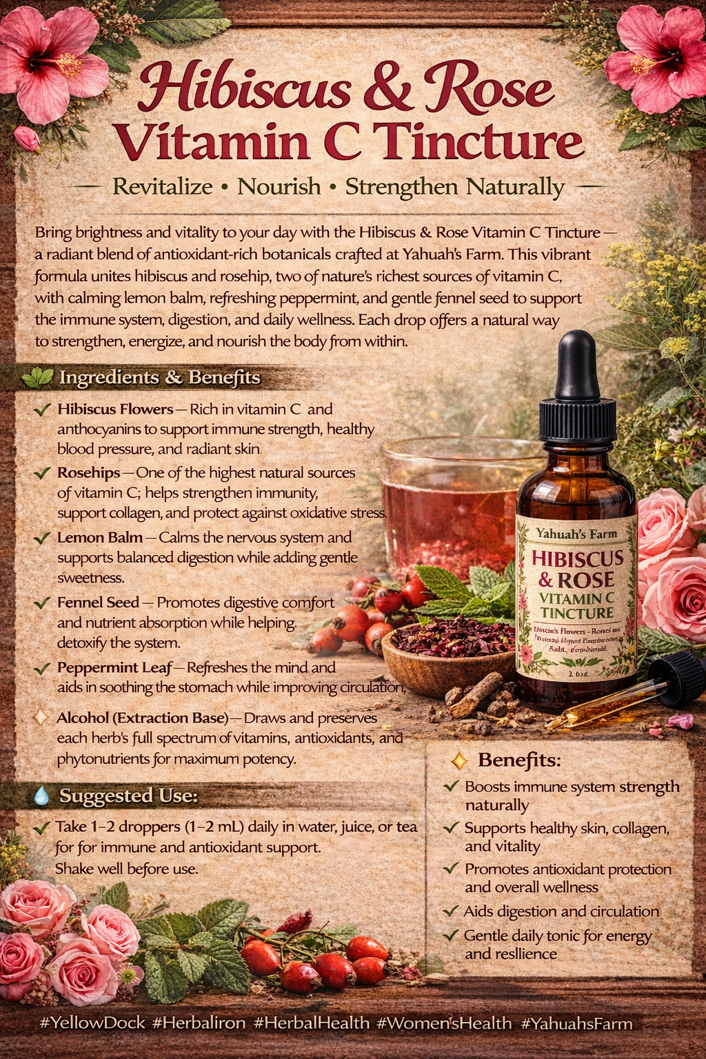 HIBISCUS & ROSE VITAMIN C TINCTURE