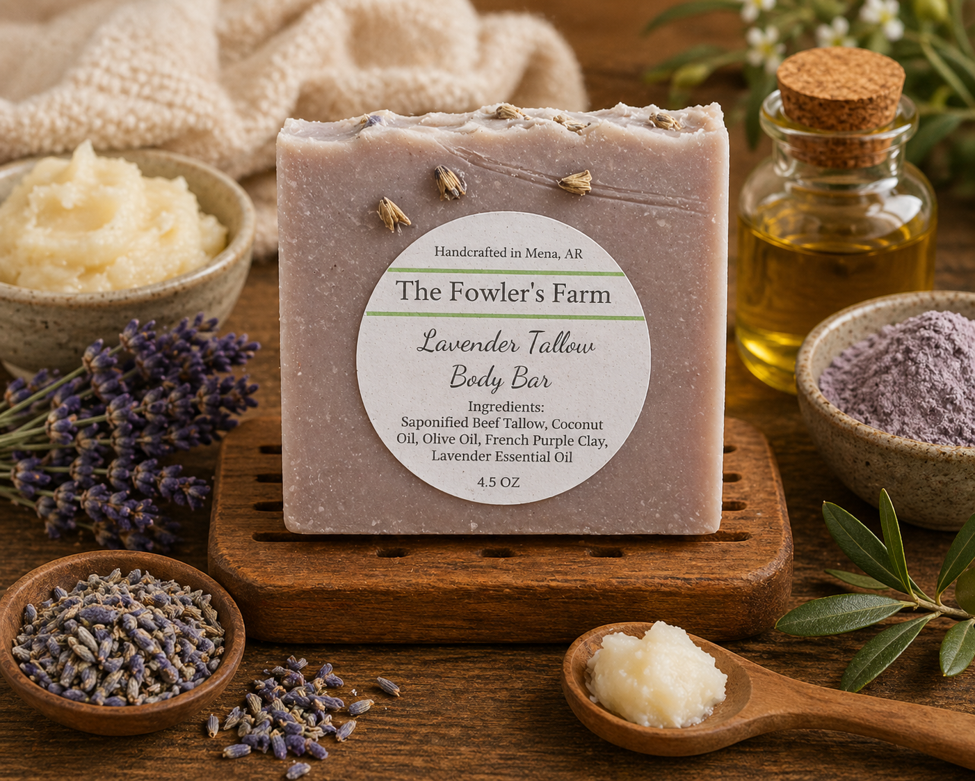 Lavender Tallow Body Bar