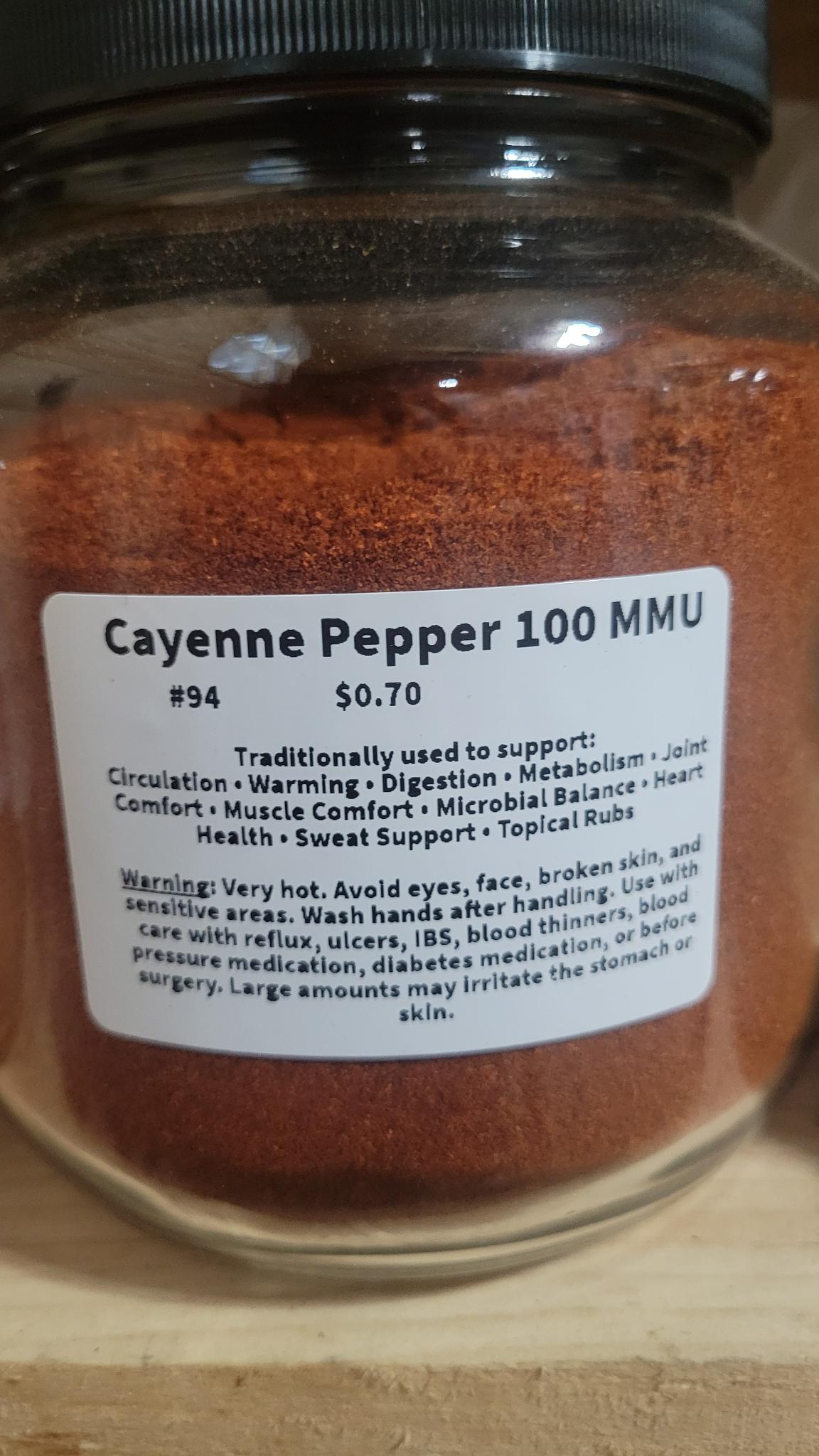 Cayenne Pepper 100 MMU