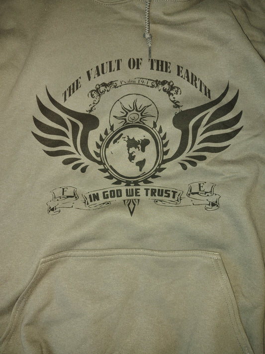 The Vault of the Earth Hoodie - In God We Trust (Gray)