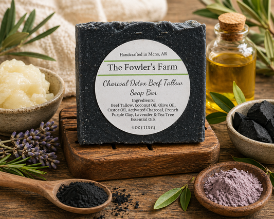Charcoal Detox Beef Tallow Soap Bar
