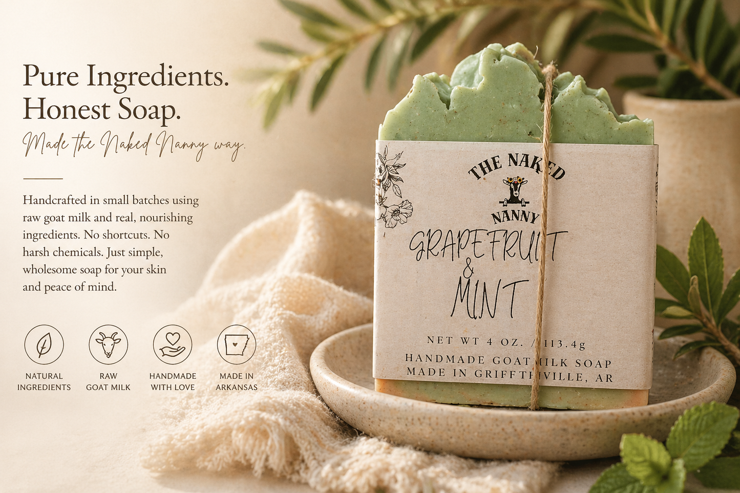 Grapefruit & Mint Goatmilk Soap Bar