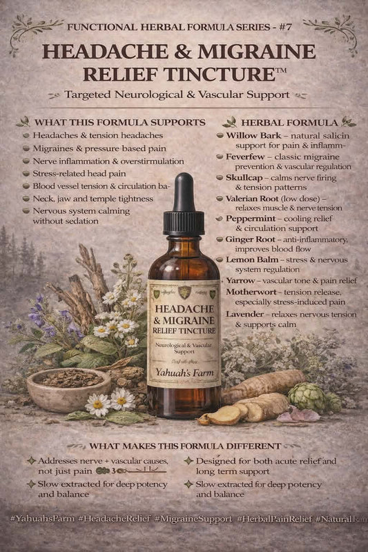 HEADACHE & MIGRAINE RELIEF TINCTURE ( pre order) July