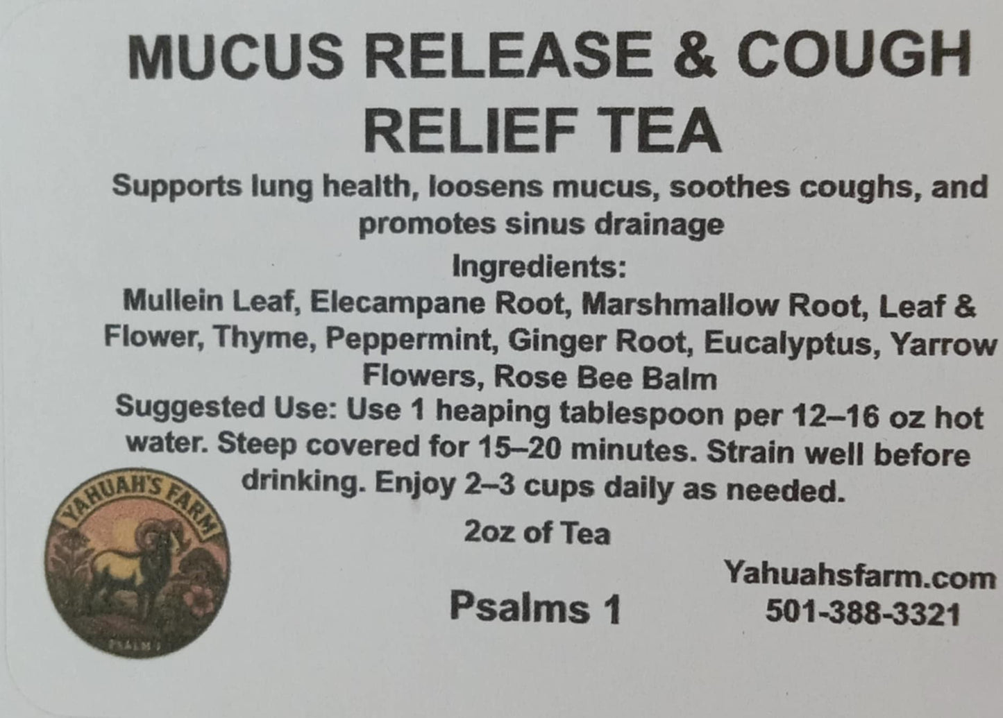MUCUS-RELEASE & COUGH RELIEF TEA