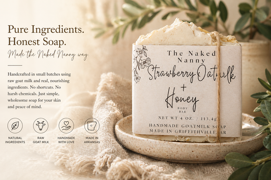 Strawberry Oatmilk + Honey Goatmilk Soap Bar