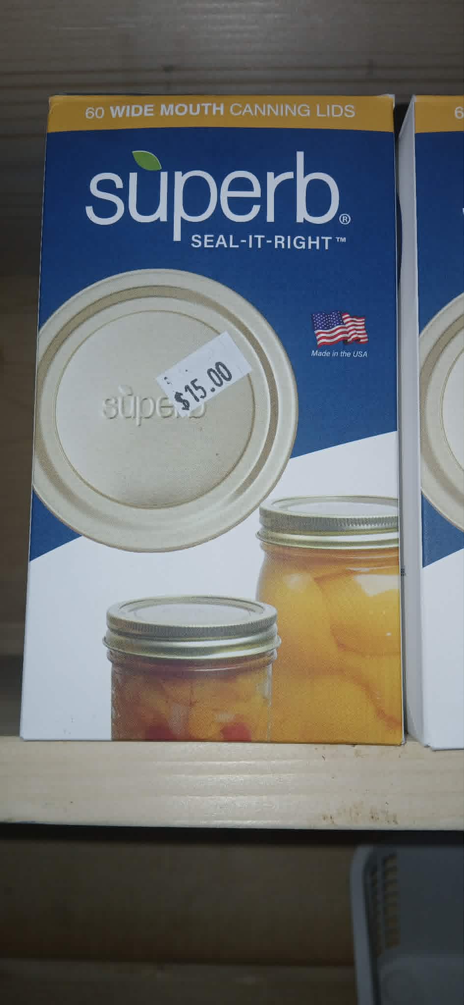 Superb Wide-Mouth Canning Lids — 60 Count